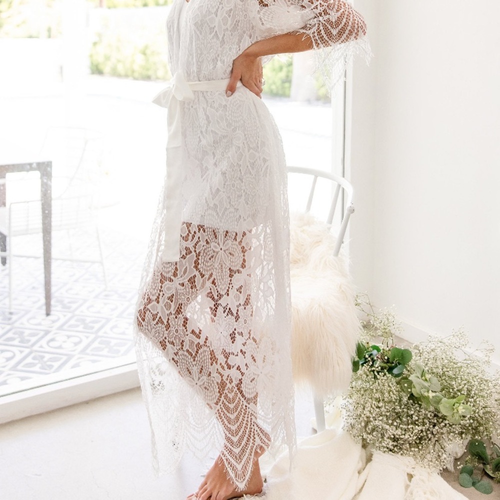 Lace Bridal Robe